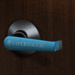 Antimicrobial door handle wrap